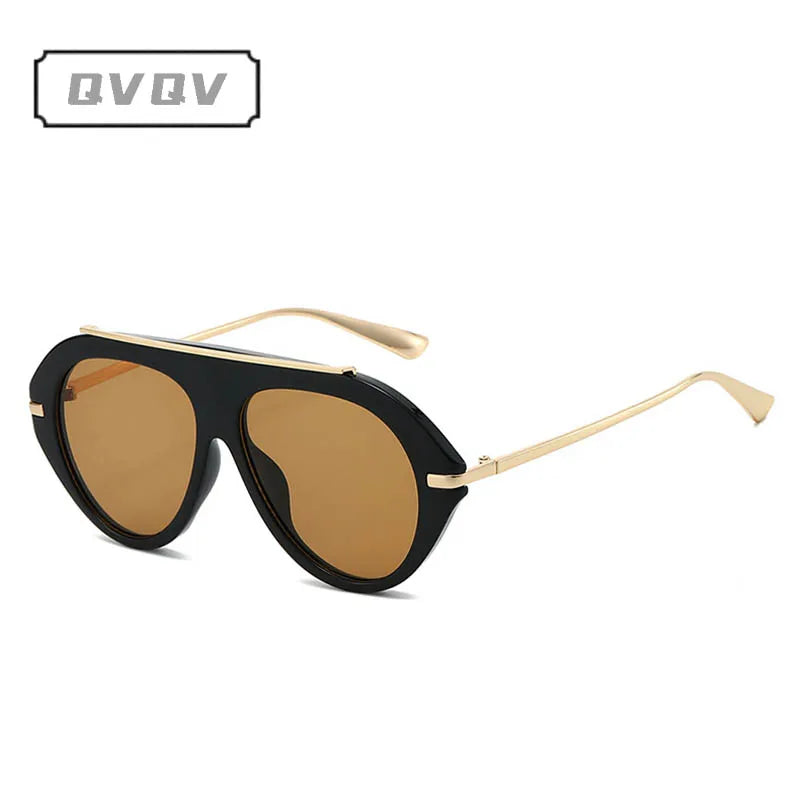 Women's luxury metal-beam pilot sunglasses with vintage frames for driving and sun protection