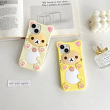 Rilakkuma Bear iPhone 17 Pro Max case, soft silicone cover with cute bear design