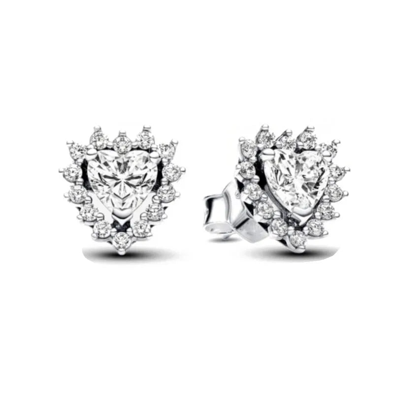925 silver butterfly square heart-shaped earrings by HSF Marketplace