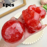 Strawberry Crunchy Squishy Toy, Crispy Sound Stress Ball, Squeeze Fidget Toy, Sensory Decompression Stress Relief Toy