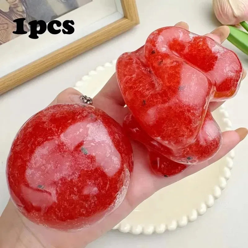 Strawberry Crunchy Squishy Toy, Crispy Sound Stress Ball, Squeeze Fidget Toy, Sensory Decompression Stress Relief Toy
