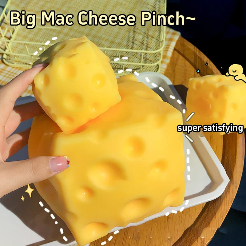 HSF Marketplace squishy cheese squeeze toy for stress relief and sensory fun