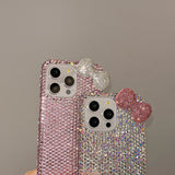 3D glitter bowknot diamond phone case for iPhone 13–18 models by HSF Marketplace