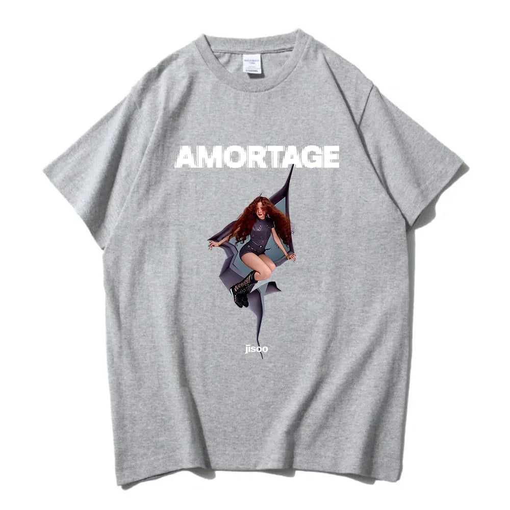 Korean style JISOO men's T-shirt, casual cotton K-culture tee by HSF Marketplace