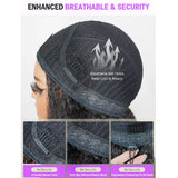 Burmese curly human hair half wig with 250 density, glueless design, drawstring, clip-ins, and flip-over style by HSF Marketplace
