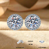 Multi-color D VVS1 moissanite S925 earrings by HSF Marketplace, retro jewelry for women