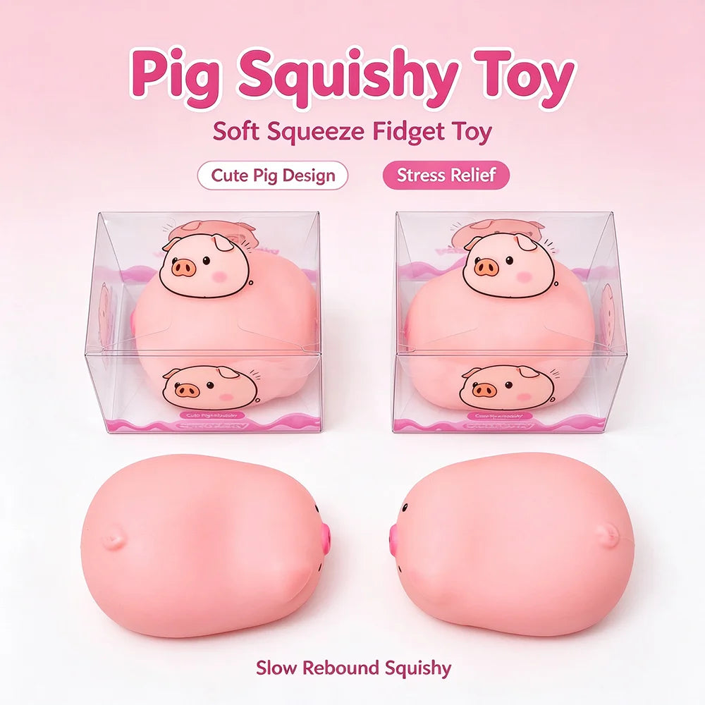 Cute pig squishy toy by HSF Marketplace for stress relief and sensory play