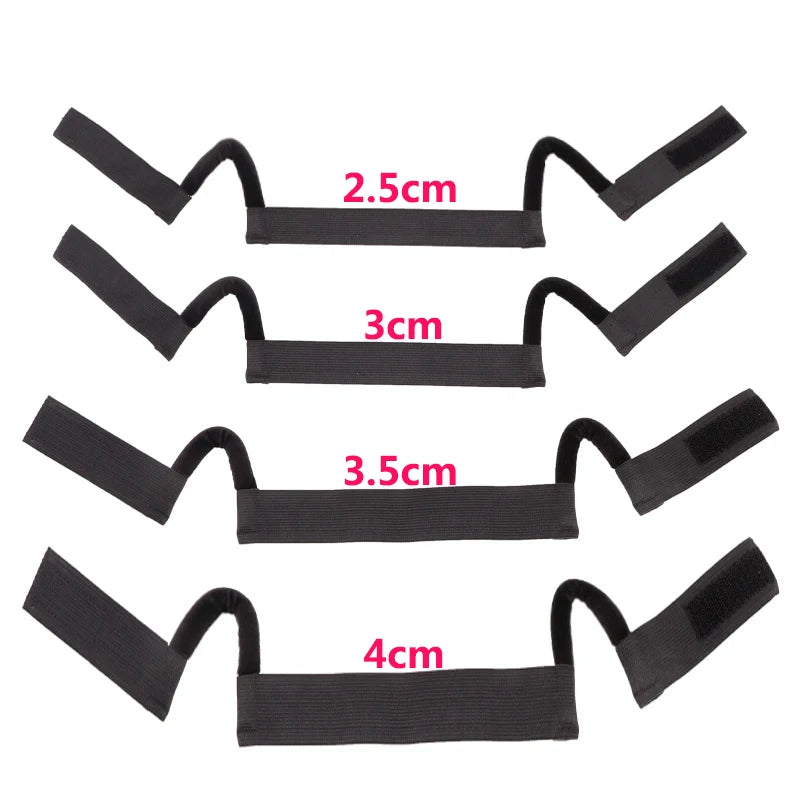 Wig Band With Ear Cutout 5Pcs Lace Melting Band Wig Grip Headband 3Cm 3.5Cm Wig Holder Elastic Band With Ear Hanger To Lay Edge