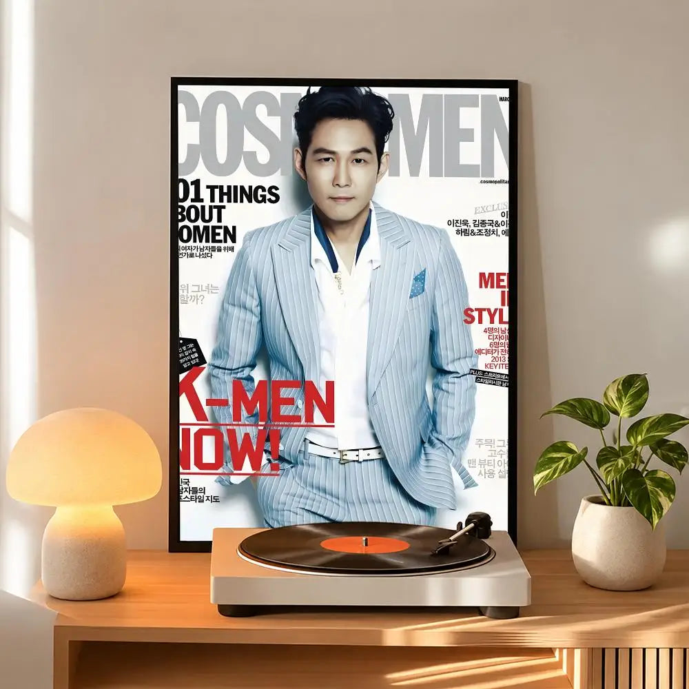 Lee Jung-jae portrait art poster for home decor, K-culture merch by HSF Marketplace