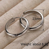 Silver and gold stainless steel hoop earrings for women by HSF Marketplace