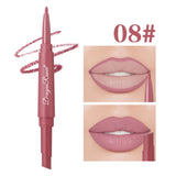 Double-ended HSF Marketplace nude matte lip liner and rose red lipstick, waterproof, moisturizing, and long-lasting makeup product.