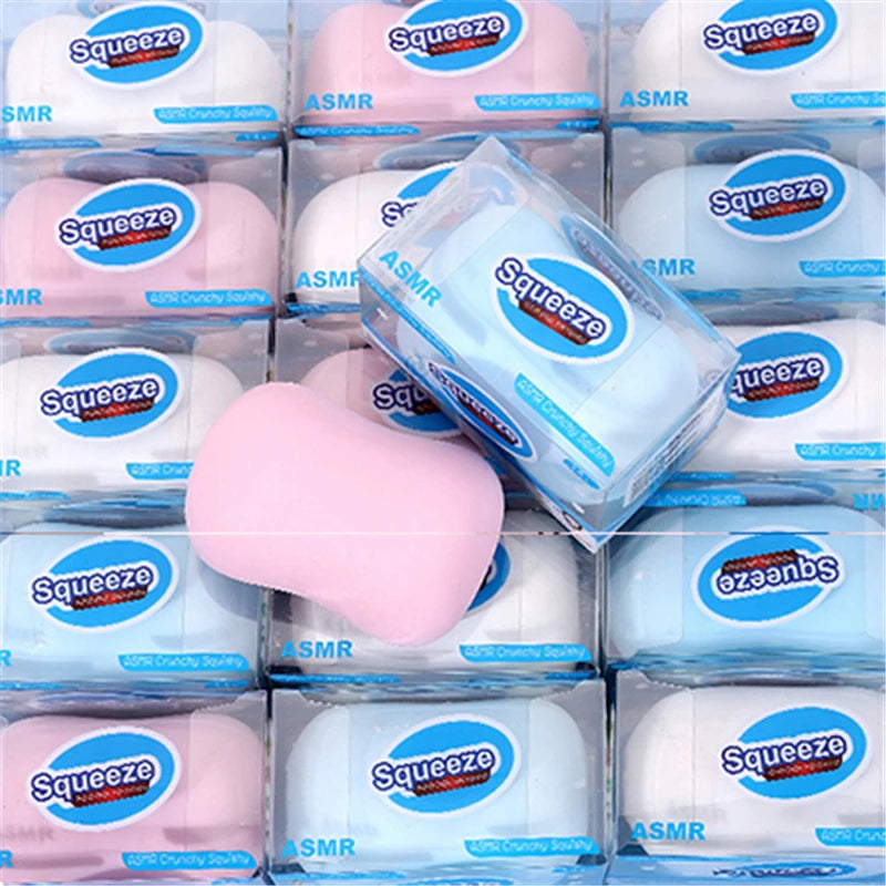 Realistic Soap Shape Crunchy ASMR Squeeze Squishy Toy Building Block Filled Sensory Toy Anti Anxiety Decompression for ADHD Gift