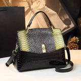 Luxury crocodile print leather handbag for women, trendy HSF Marketplace crossbody purse with high-quality craftsmanship.