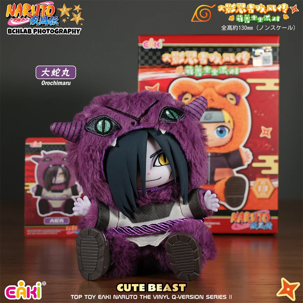 TOPTOY EAKI Naruto sit-in party blind box figure featuring Jiraiya, Orochimaru, and Tsunade collectible characters