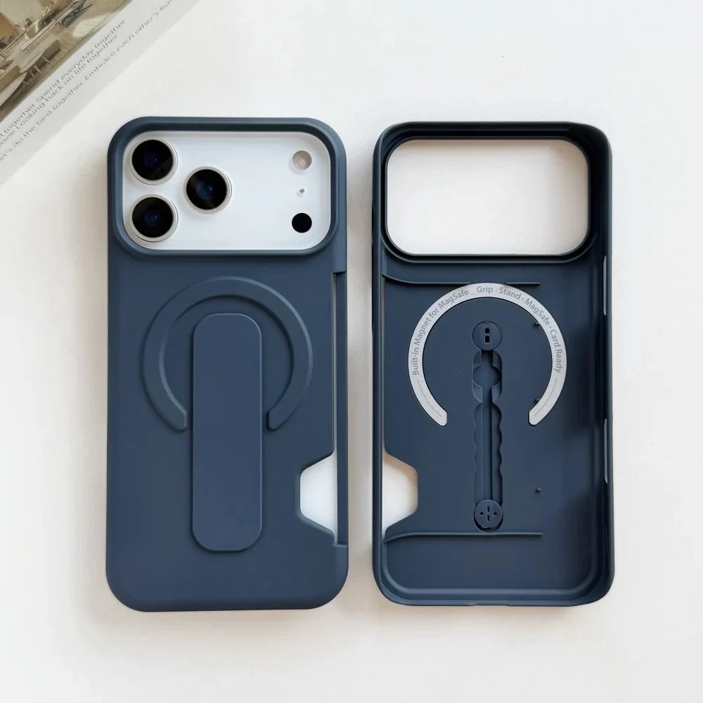 Magnetic card holder kickstand case for iPhone 17 Pro Max by HSF Marketplace
