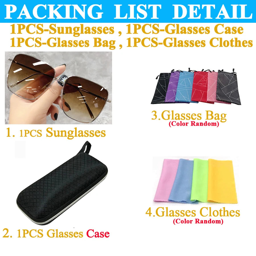 Luxury square sunglasses for women and men by HSF Marketplace, vintage style, with gradient lenses and unisex retro design.