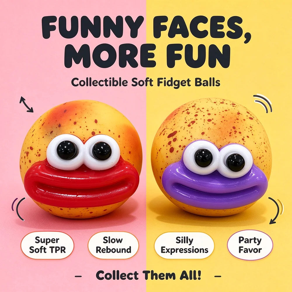 Creative potato expression pinch toy for stress relief and fidgeting, HSF Marketplace sensory toy