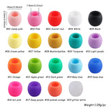 20Pcs 7.9x14mm Big Hole Silicone Beads Hair Positioning Beads for DIY Bracelet Jewelry & Hair Braiding Supplies