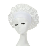 2-pack wide brim satin bonnets with elastic bands for women by HSF Marketplace