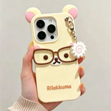 3D cute bear cartoon iPhone case for 12–17 Pro Max models by HSF Marketplace