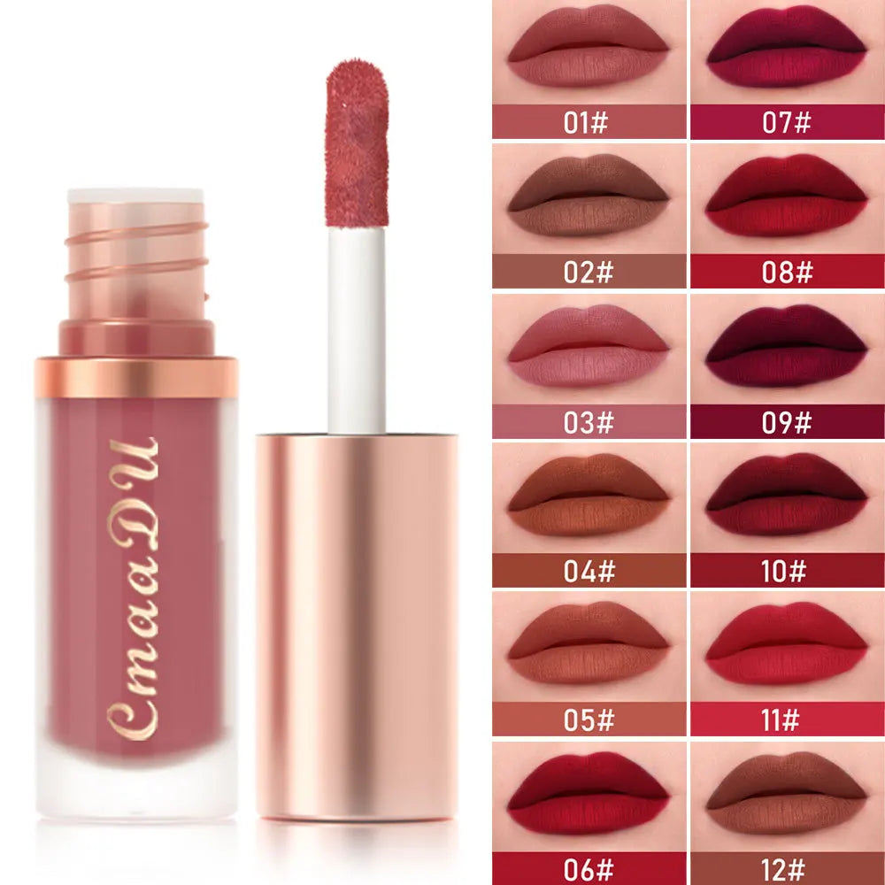 Waterproof matte velvet lip glaze lipstick in a moisturizing, long-lasting non-stick formula, HSF brand