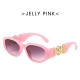 Vintage square sunglasses for men and women by HSF Marketplace featuring a luxury rectangular frame and stylish design.