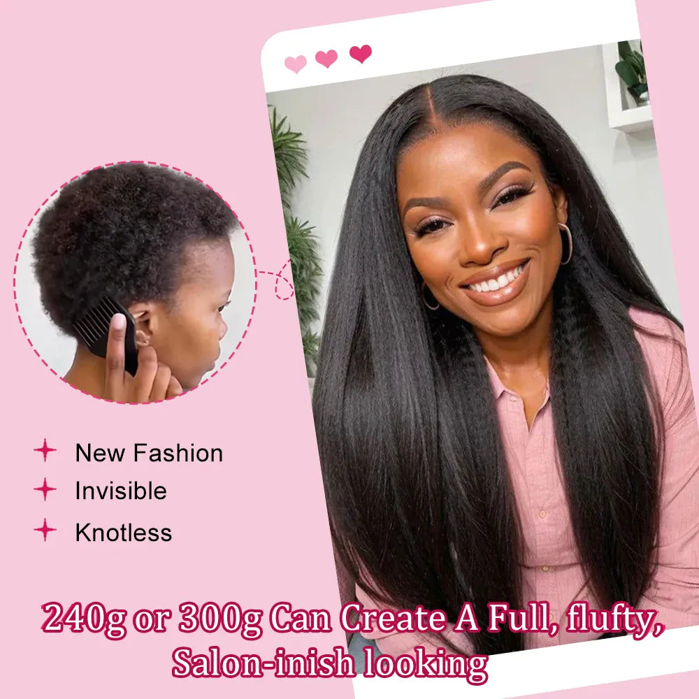 12A Kinky Straight Crochet Human Hair Bundles Miracle Knots Crochet Hair Human Hair Crochet Braids 16-26 Inch Burmese Curly Feather Crochet Human Hair Extension Pre Separated Knotless Reusable Crochet Human Hair For Black Wom