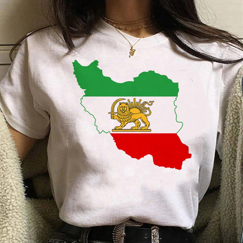 Women's Funny Iran T-Shirt by HSF Marketplace in casual Harajuku style