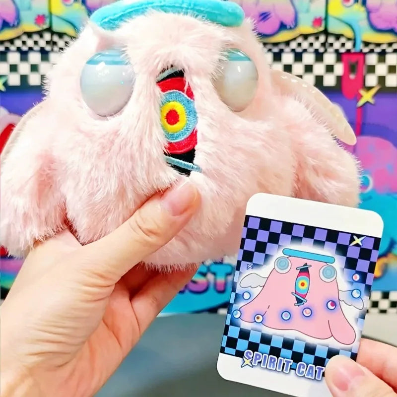 Cartoon FLUFFY MONSTER blind box plush toy, velvet anime figure collectible ornament doll