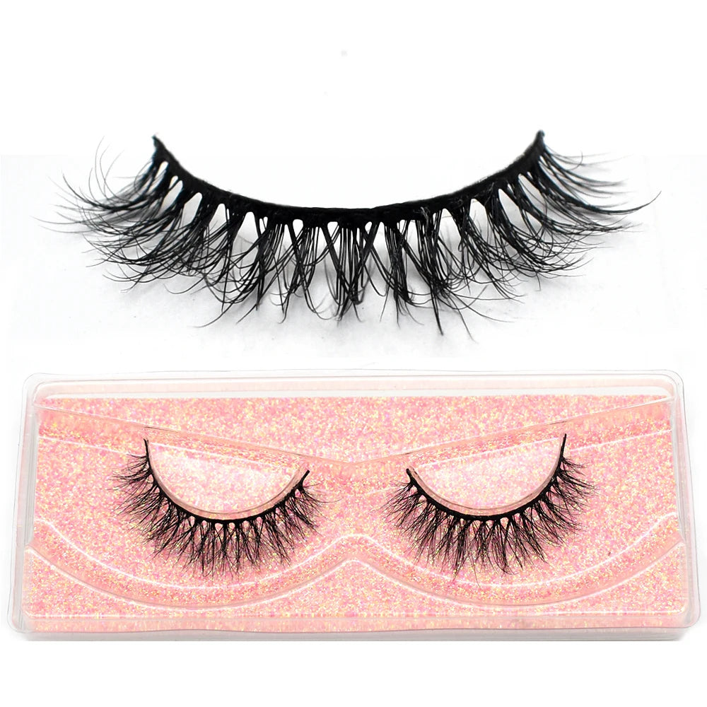 3D Real Mink Eyelashes, fluffy wispy short clusters, false eyelashes by HSF Marketplace