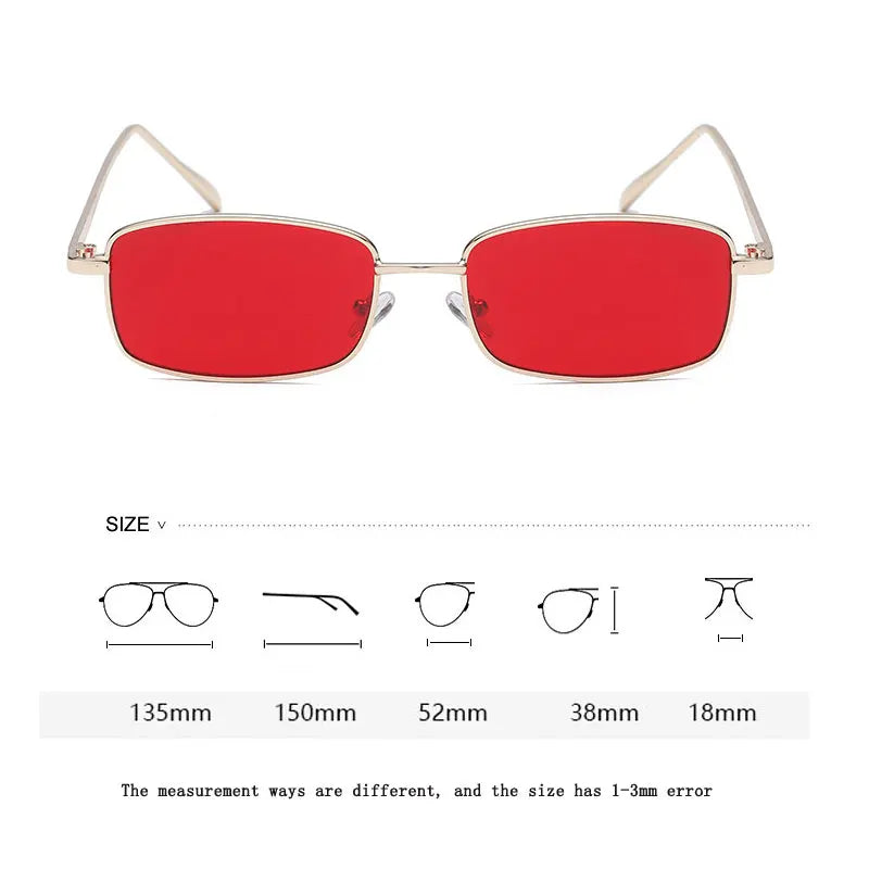 Vintage square sunglasses for men and women with metal frames, stylish driving eyewear from HSF Marketplace.
