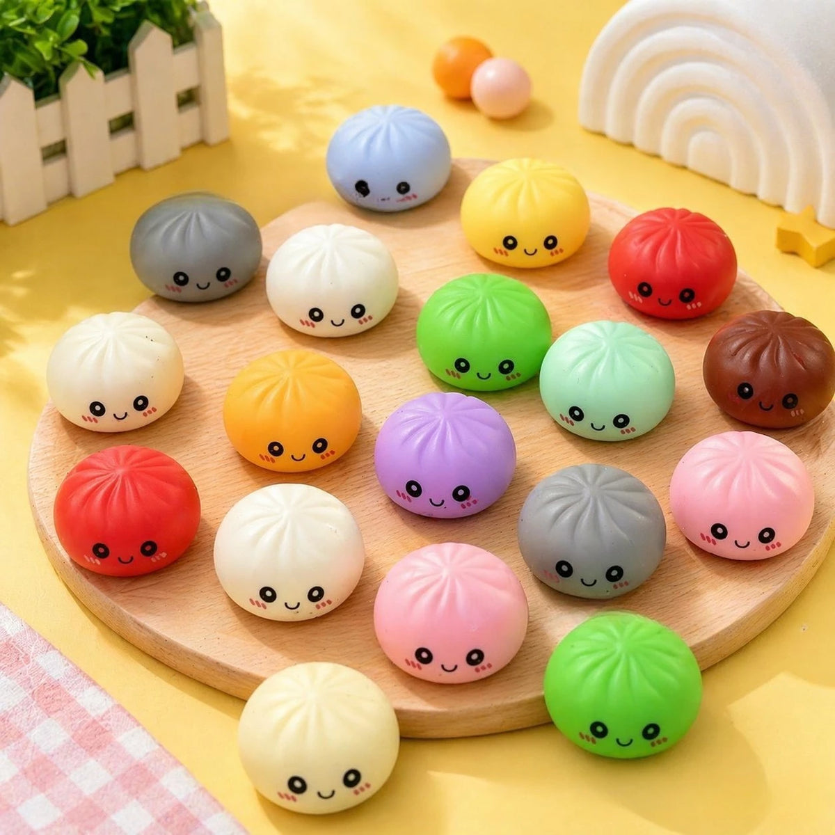 HSF Marketplace 24 Days Advent Calendar with cute dumpling bun squishy blind box fidget toyscuntegn