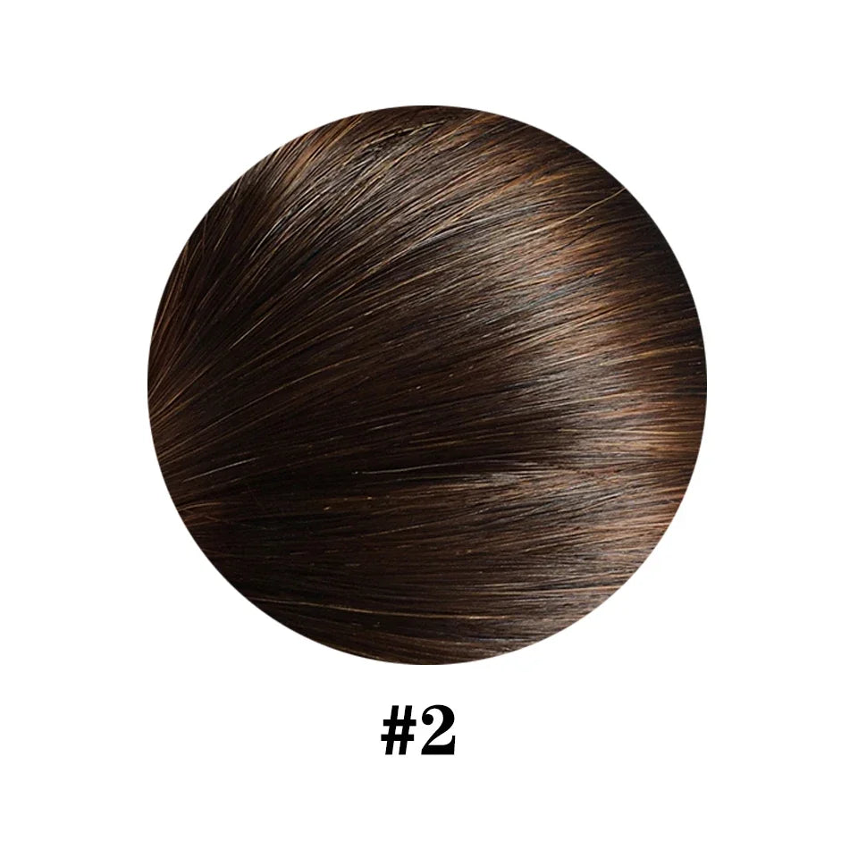 8-piece natural black Remy human hair clip-in extensions with 18 clips for women by HSF Marketplace