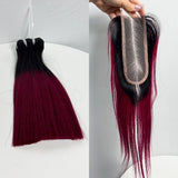 6-10 inches Hair Double Drawn Straight Hair Bundles Hair Extensions with 2X6 transparent Lace Closure 100% Human Hair Bundles