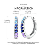 925 sterling silver hoop earrings with night sky gemstones by HSF Marketplace