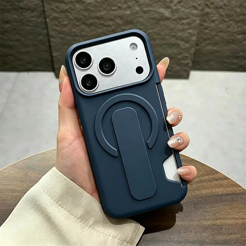 Magnetic card holder kickstand case for iPhone 17 Pro Max by HSF Marketplace