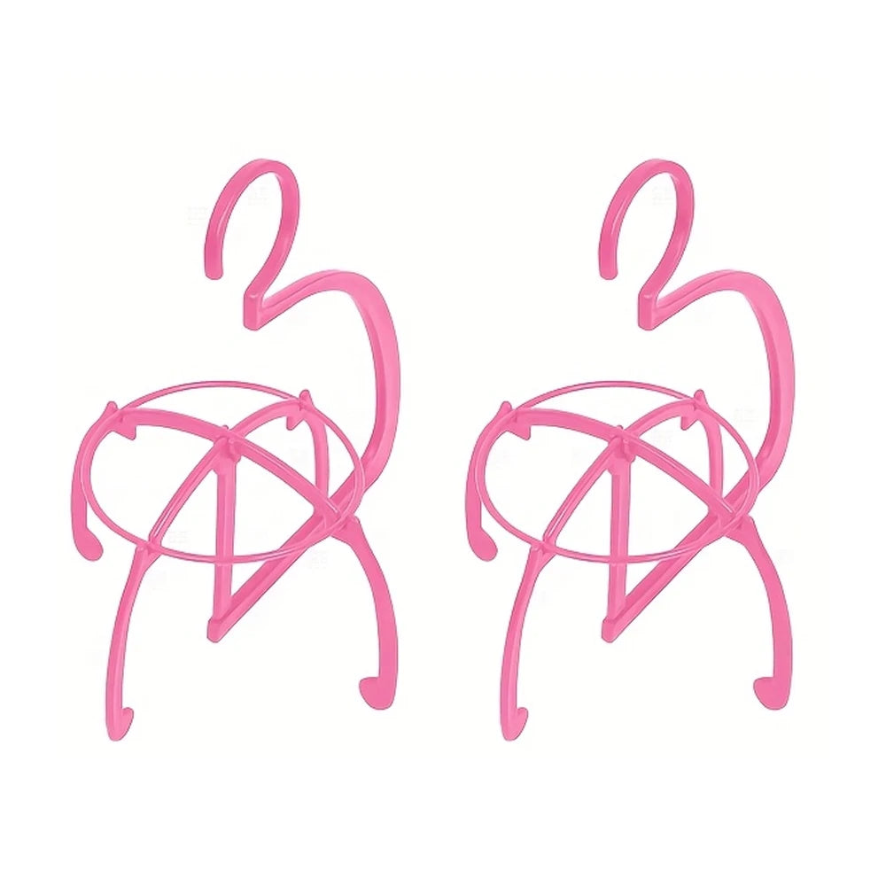 1/2/3pcs Pink Hanging Wig Storage Holder Wig Display Hanger Rack  For Lace Front Wigs Hair Extensions Hairpiece Accessories