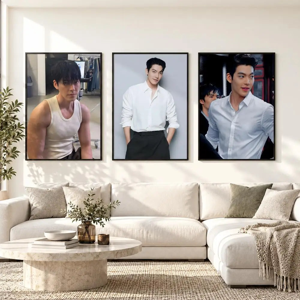 Kim WooBin celebrity portrait style poster for home decor, K-culture merch by HSF Marketplace