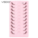 Natural half false eyelashes, 5 or 10 pairs, for an effortless beauty look