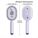 Professional R&D Spray Hair Brush 2-In-1 Misting Hair Brush with Water Spray Reduce Frizz Anti-Static Retractable Steam Massage
