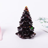 Christmas Trees Resin Natural Stone Amethyst Rose Quartz Luck Tree Handmade Ornaments Silicone Home Decoration Holiday Gift