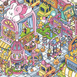 Kawaii 3D city scenery stickers by HSF Marketplace for DIY decor and gifts