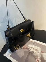 Large capacity women's split leather tote bag with spacious interior and sturdy handles for everyday use