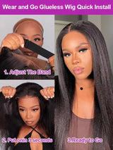 250% Density Kinky Straight Human Hair 13x4 Transparent Lace Front Wigs 5x5Glueless Wigs Kinky Straight Human Hair Wigs For Women