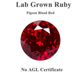 Lab Grown Sapphire Round Shape Royal Blue Color DIY Charms Jewelry Making Ring Necklace Earrings Main Materials Certificate