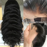 250 Density 46 Inch Body Wave 100% Human Hair 13x6 13x4 HD Transparent Lace Frontal Wig Pre Plucked Natural 360 Full Front Wigs