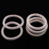5pcs/lot Mermaid Gold Laser Telephone Line Hair Ropes For Girls High Elasticity Headband Tied Bun Hair Loop Rubber Band Headband