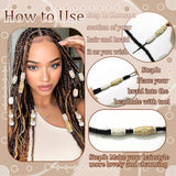 60-piece vintage barrel hair beads set for stylish hair cuffs by HSF Marketplace