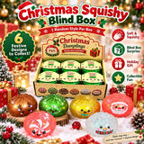 1-5PCS Christmas Dumpling Squishy Blind Box TPR Slow Rising Squeeze Fidget Sensory Stress Relief Holiday Surprise Gift Set