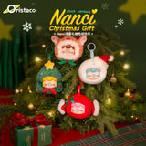 Robotime Nanci Christmas plush blind box full set of 4 festive keychain bag charms shown together